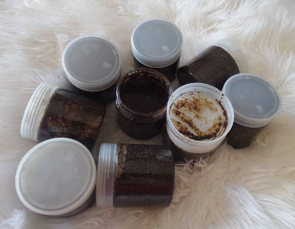 coffee body scrub 250ml jar south africa natural skincare