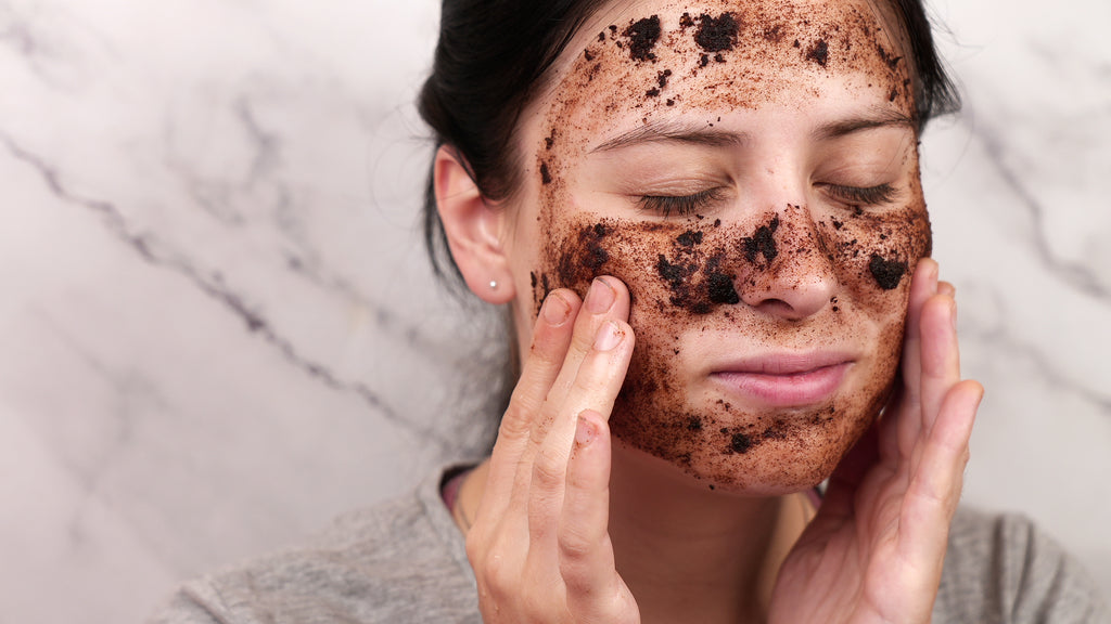 Coffee scrub for smooth glowing face 