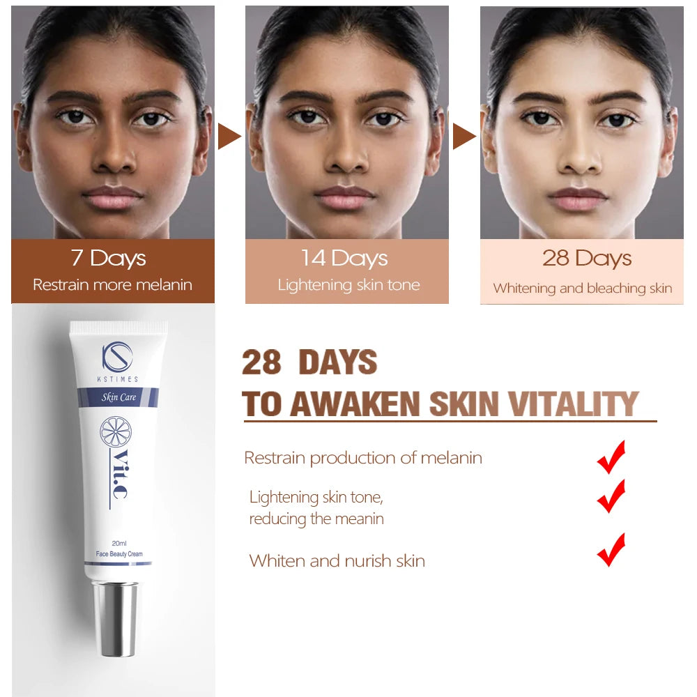 Korean Best Bleaching Brightening Face Whitening Cream for Dark Skin for Women