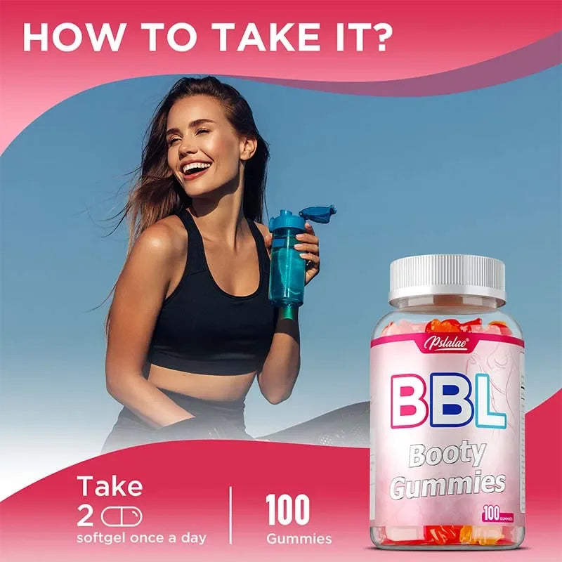 BBL Gummies for Bigger Butt Growth - Tighten Buttocks, Prevent Sagging and Collapse, Increase Sexy Buttocks, Shape Female Body