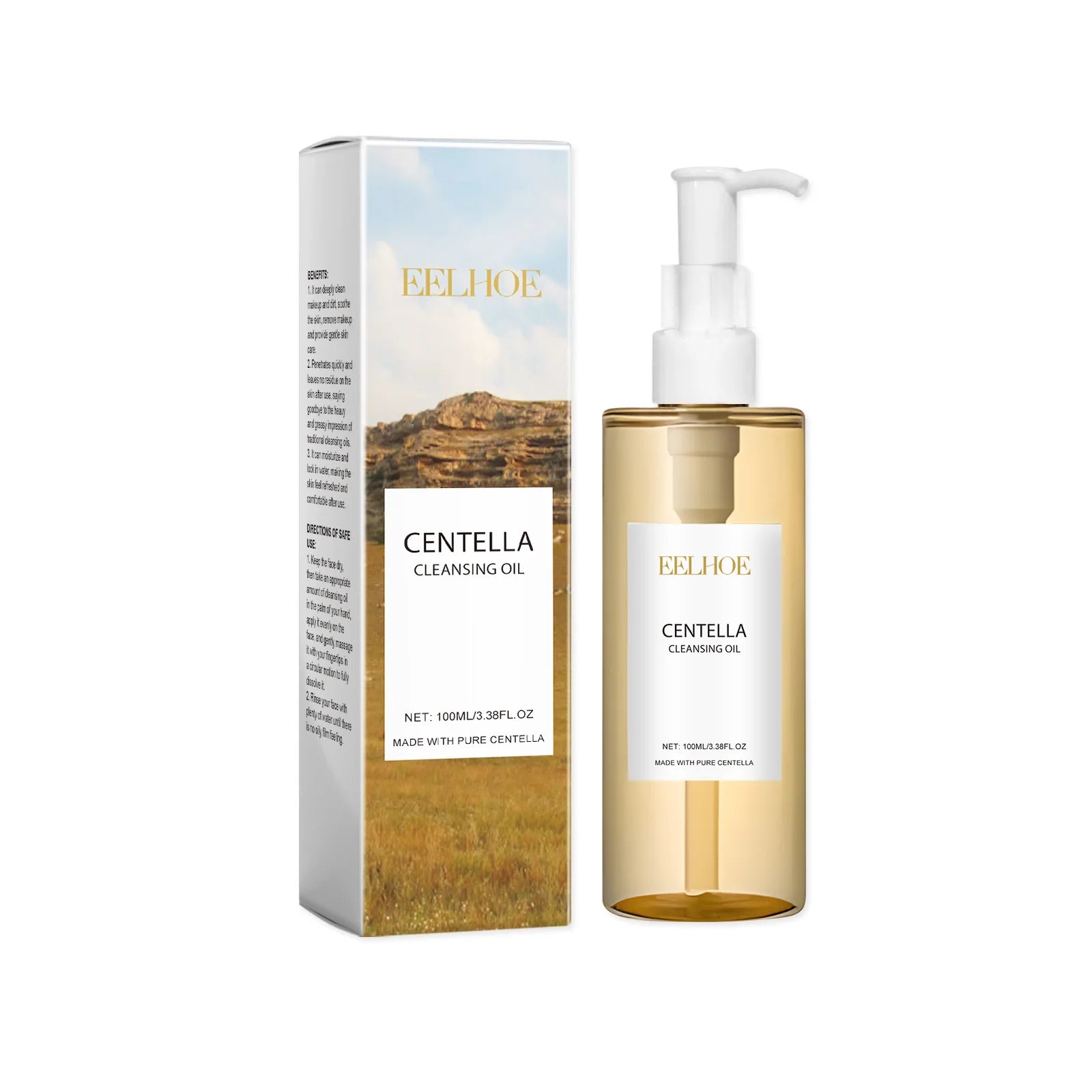 Centella Asiatic Lightweight Jojoba Oil Makeup Remover Oils Cleans Moisturizing Non-greasy Smooth Emulsifying Daily Facial Clean