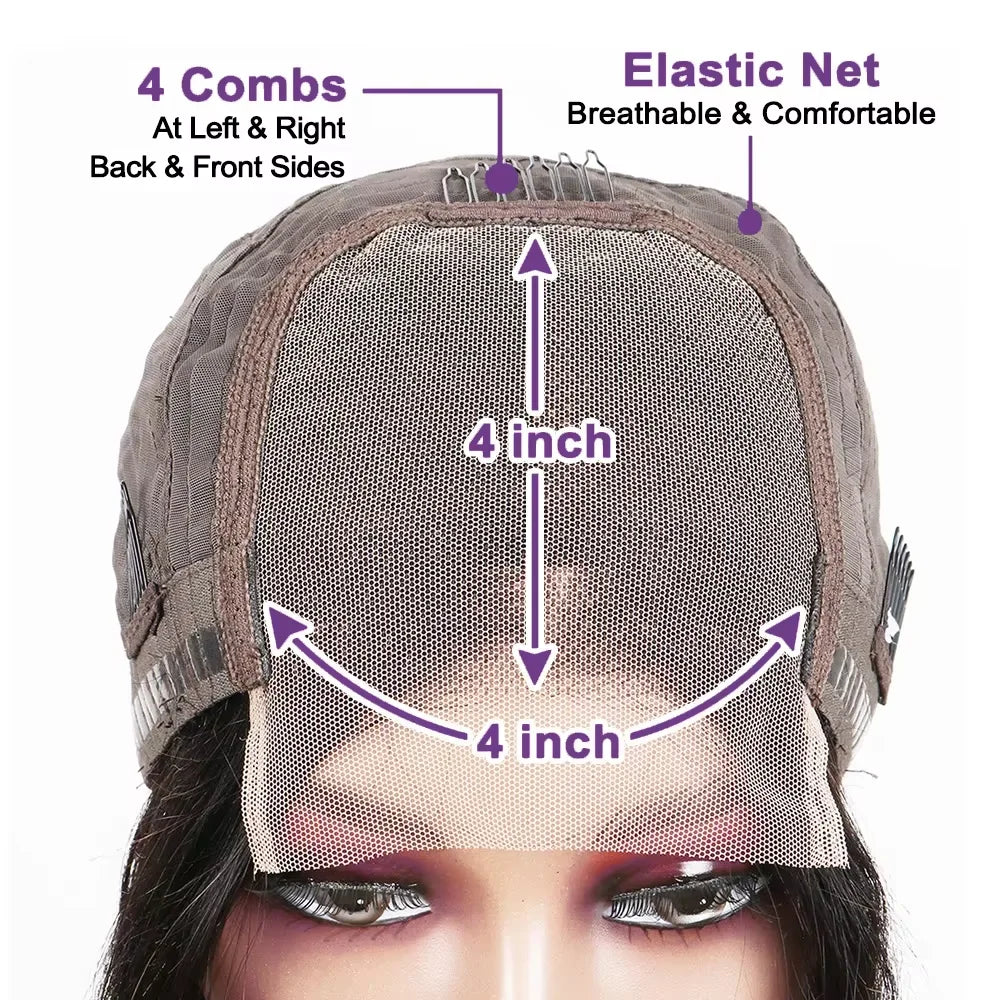 Brown kinky Curly Short Bob Wig 13x4 4x4 Bob Wigs Brazilian Water Deep Wave Human Hair Wig Preplucked For Woman Short Pixie