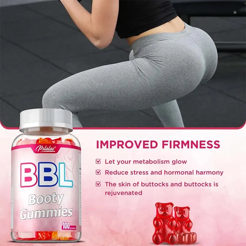BBL Gummies for Bigger Butt Growth - Tighten Buttocks, Prevent Sagging and Collapse, Increase Sexy Buttocks, Shape Female Body