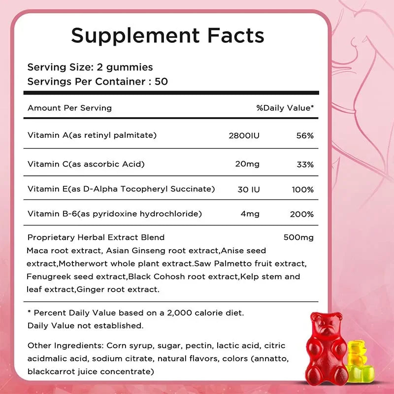 BBL Gummies for Bigger Butt Growth - Tighten Buttocks, Prevent Sagging and Collapse, Increase Sexy Buttocks, Shape Female Body
